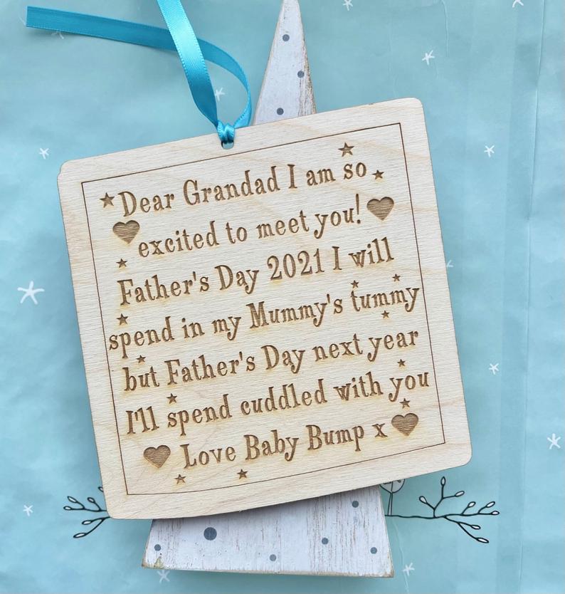 Bump Personalised Grandparent To Be Father's Day GRANDAD TO BE Personalised Gift Pregnancy Announcement New Grandad Gift From Bump